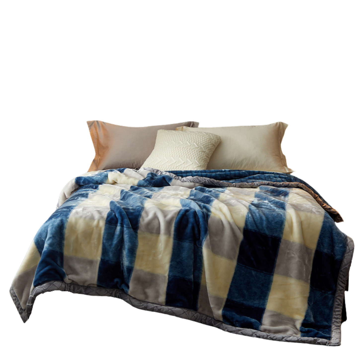 Schaldecke mit Knöpfen (152 x 102 cm) – Seidenweiches, doppelseitiges Fleece | YUGOLD